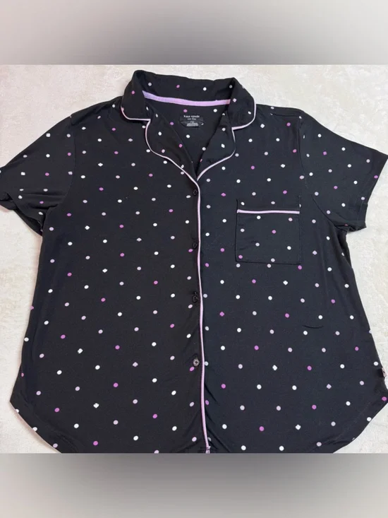 Kate Spade Summer Pajama Set Polka Dots NWOT Size Large - Picture 3 of 5